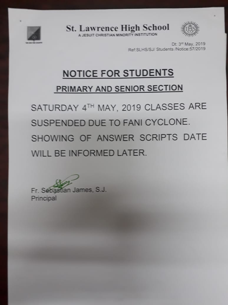 Cyclone notice